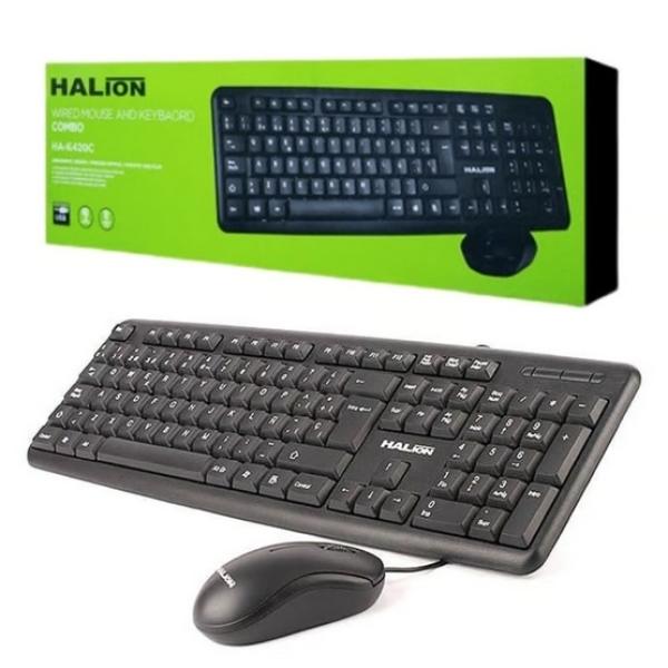 TECLADO HALION + MOUSE HA-K420C USB